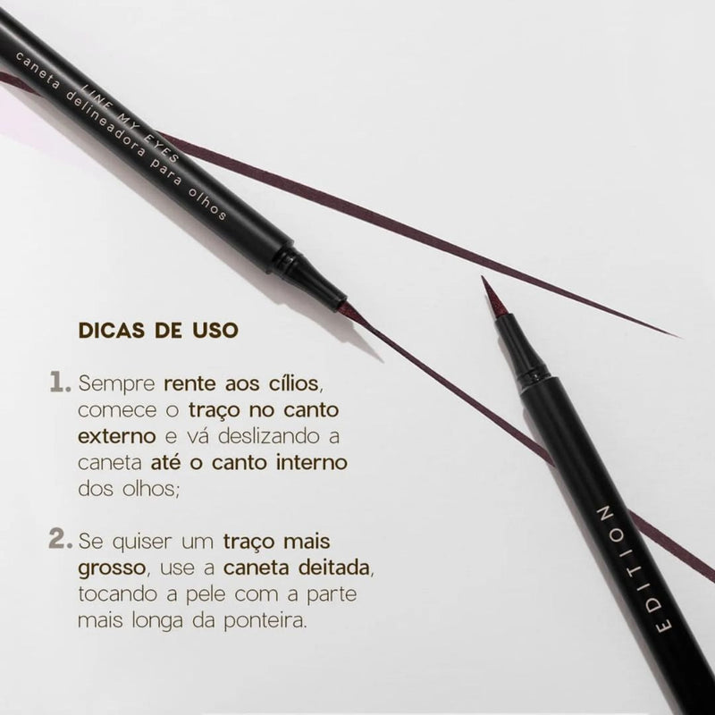 Caneta Delineadora Marrom Line My Eyes Edition Océane