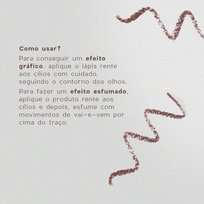 Lápis Para Olhos Eyeliner Golden Brown Océane