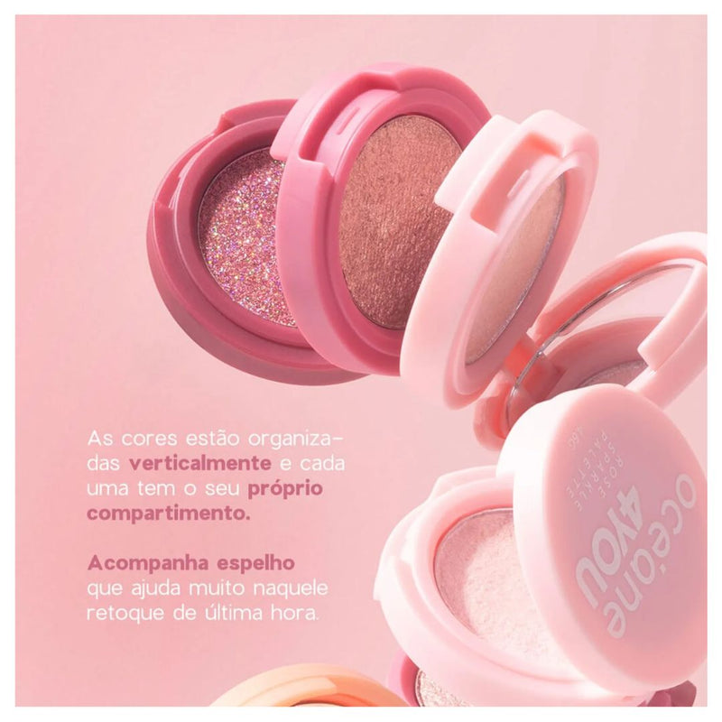 Trio de Sombras Rose Sparkle Pallete Océane 4you