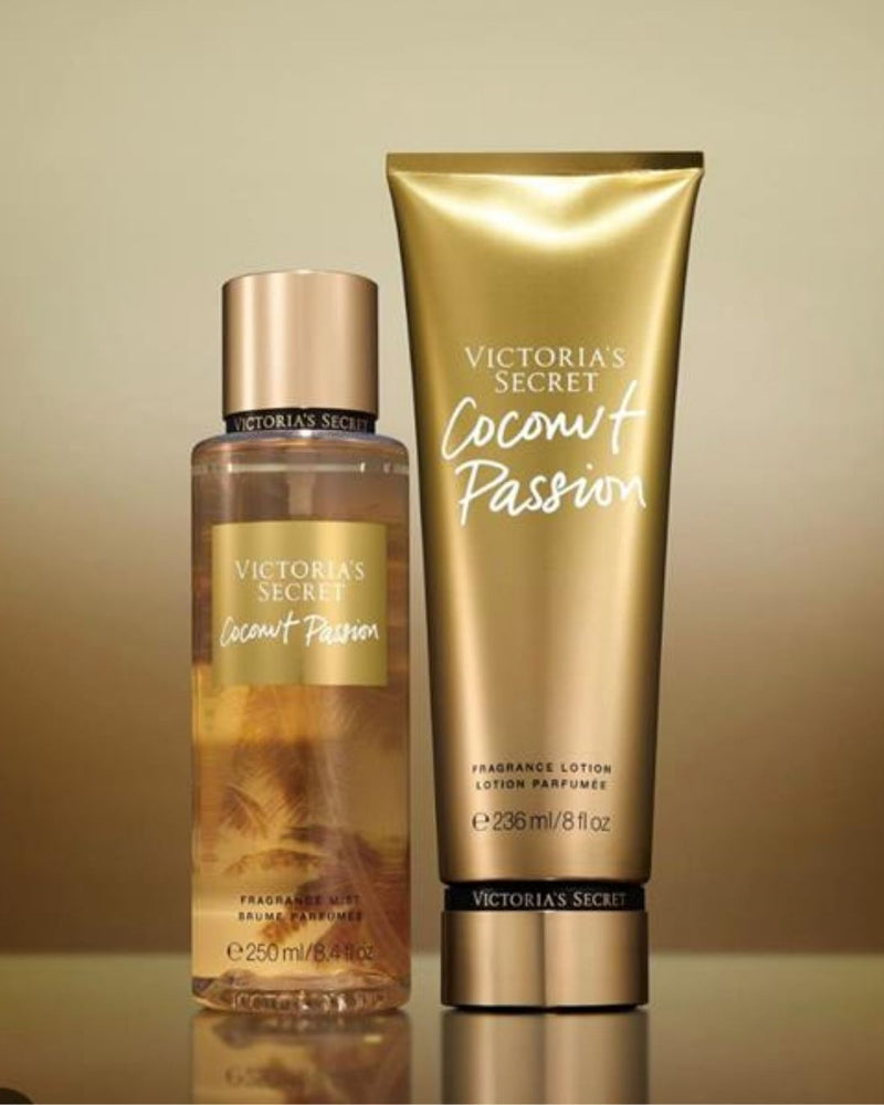 VICTORIA'S SECRET COCONUT PASSION KIT - BODY SPLASH E CREME CORPORAL
