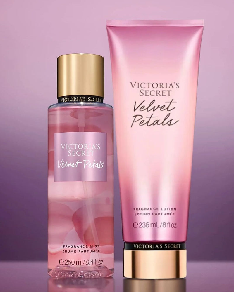 VICTORIA'S SECRET VELVET PETALS KIT - BODY SPLASH E CREME CORPORAL